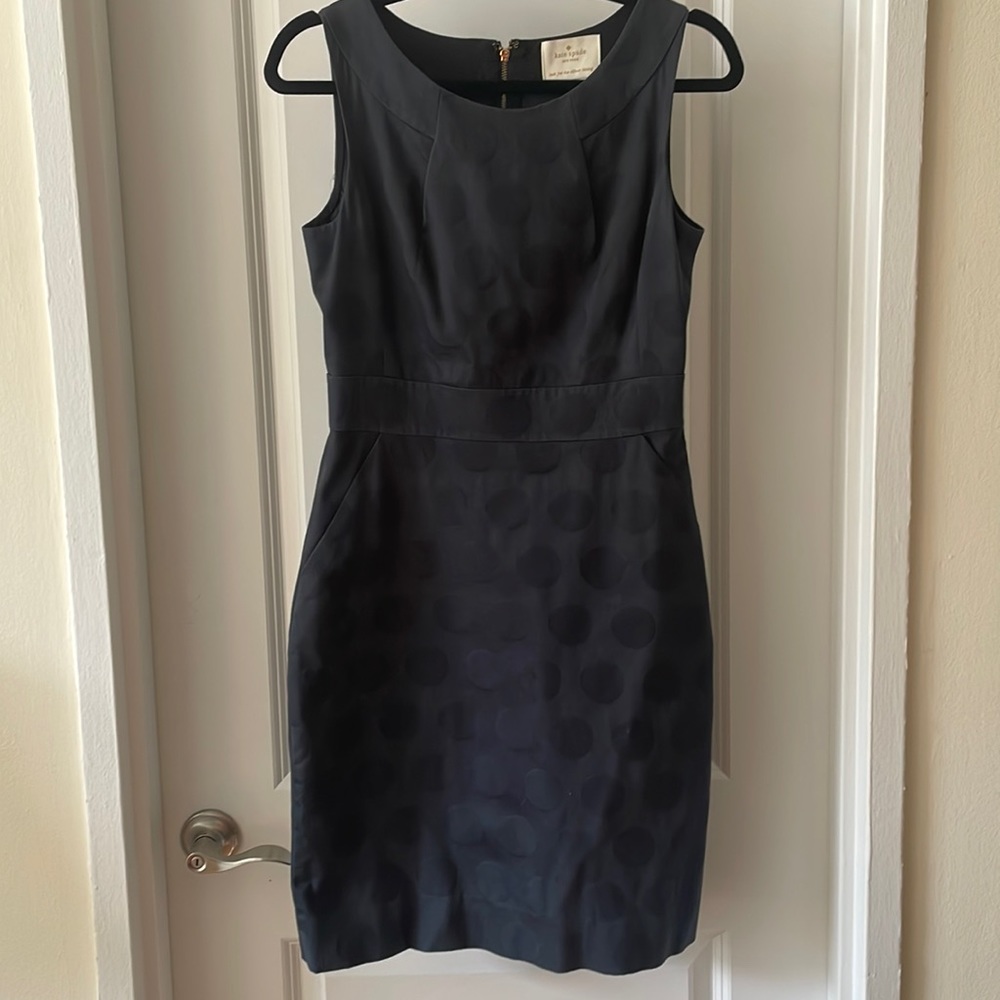 Kate Spade Navy Polka Dot Dress Size 4